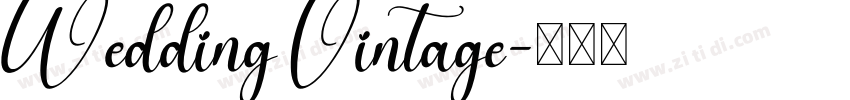 Wedding Vintage字体转换